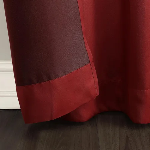 Miniatura 3 de Sun Zero Barrow - Par de paneles de cortinas con ojales y eficiencia energética Rojo ladrillo