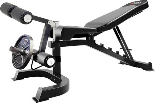 Miniatura 5 de MiM USA Hercules EX Commercial All-in-One Home Gym Machine, 2000 lb Capacity, 400 lb Weight Stack, Adjustable Bench, Leg Press, Jammer Arms, Leg