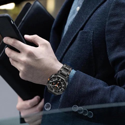 Miniatura 7 de WINGLE Compatible con Galaxy Watch 8/8 Classic Band para hombre, acero inoxidable, Samsung Galaxy Watch 8 Band de 1.732 in, 1.575 in, 1.811 in