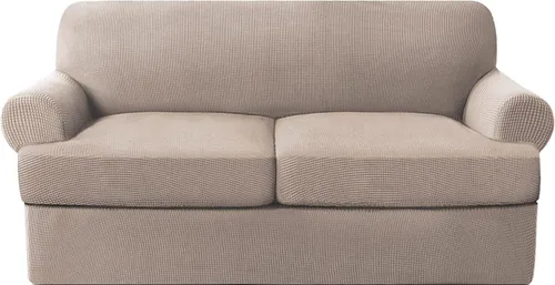 Miniatura 11 de Fundas elásticas para sofá de gama alta con fundas de cojín de asiento en T separadas, fundas de sofá jacquard de elastano, protector de muebles