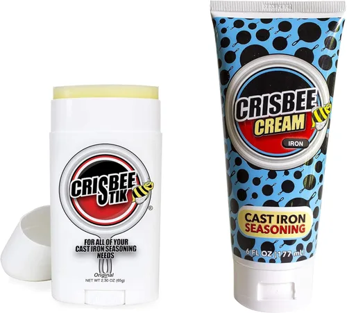 Stik® and Crisbee Cream Iron® - Condimento de hierro fundido - Condimento de acero al carbono - Condimento para plancha - Fabricado en la familia en