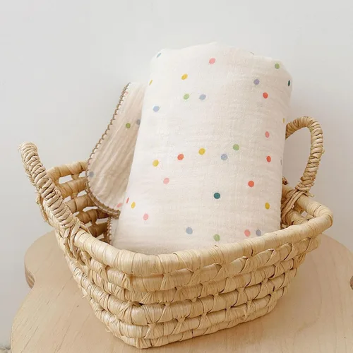 Miniatura 19 de BuLuTu Manta de 4 capas para niños pequeños, 100% algodón muselina, mantas de cama para niños, niñas, niños, con bonito patrón de flores de hibisco