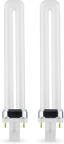 Paquete de 2 PL-13W 827, 2 pines GX23, tubo individual en forma de U de 13 W, bombilla fluorescente compacta, reemplaza a Philips PLS13W27 y