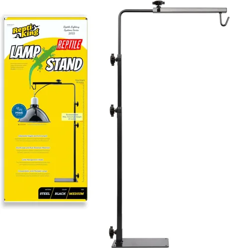 Soporte de lámpara de reptil, soporte de lámpara de calor ajustable de 35 pulgadas, soporte de terrario para sostener lámpara de reptiles y