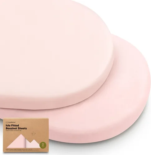 Miniatura 13 de Paquete de 2 sábanas de moisés para bebé niña y niño - 33x17 viscosa derivada de bambú, sábanas ajustables para colchón de moisés junto a la cama