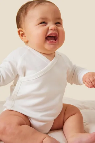 Miniatura 12 de MORI Body tipo kimono de manga larga para bebé para niños y niñas, transpirable, unisex, suave, con botones sin níquel