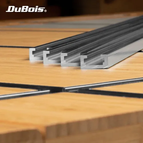 Miniatura 7 de DuBois 51011 - Pista en T universal de perfil de doble corte de 36 pulgadas con agujeros de montaje preperforados, paquete de 2, riel en T