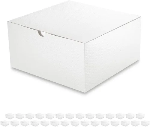 Miniatura 13 de PACKQUEEN Cajas de regalo de Navidad color dorado champán, paquete de 10 unidades de 6 x 6 x 4 pulgadas, cajas de regalo pequeñas con tapas, cajas