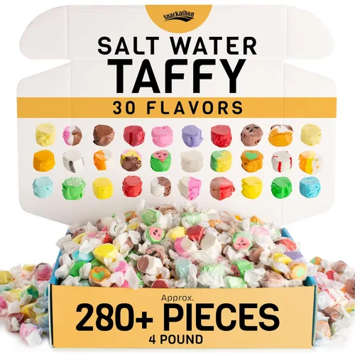 Miniatura 12 de Snackathon Mezcla Surtida de Taffy de Agua Salada – Edición Roller Chewster, Variedad de Carnaval de 10 Sabores, Dulces Gourmet Suaves y Masticables