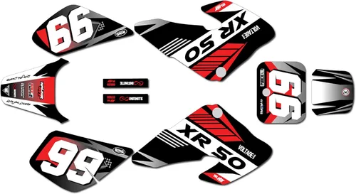 Miniatura 2 de Graphics Kit for Honda Honda XR50 (2000-2003) Turbo Series Blue 9 Mil - Easy Go - Dirt Pit Bike Motorcycle Stickers, Dirtbike Racing Automotive