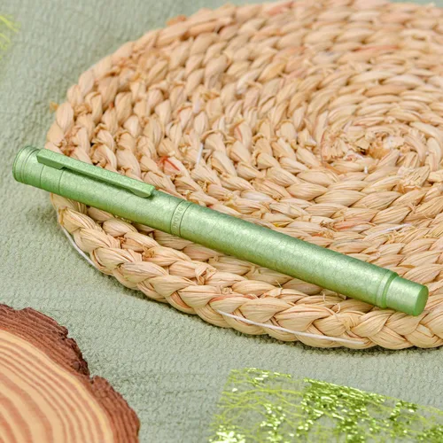 Miniatura 3 de Hongdian 1851 Forest - Pluma estilográfica de punta media, diseño clásico con convertidor y estuche de metal, flores de hielo verde manzana
