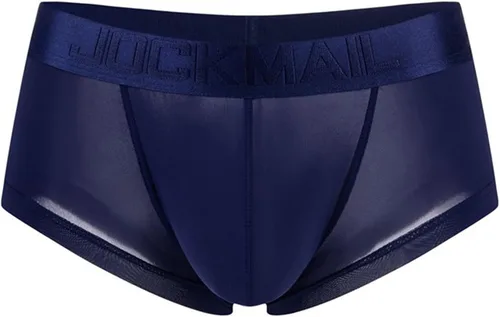 Miniatura 5 de Calzoncillos elásticos de seda de hielo para hombre, suaves y cómodos, de algodón, con bragueta abierta, sin etiquetas, bragas de pierna
