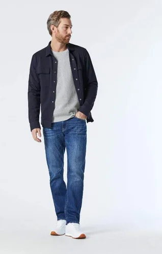 Miniatura 5 de Mavi Jeans Mens Zach ascenso Regular pierna recta en azul negro Williamsburg