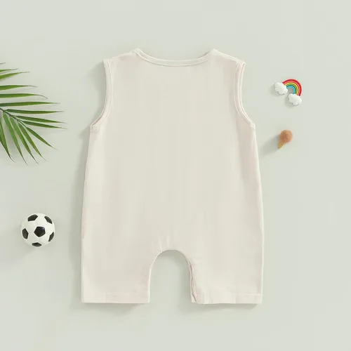 Miniatura 42 de Mameluco unisex de manga corta para bebé recién nacido, con botones, de una pieza, ropa de color sólido