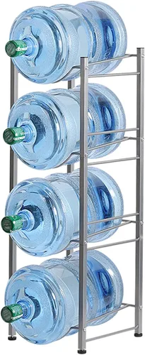 LIANTRAL Estante enfriador de agua, soporte para jarra de agua de 5 galones, estante de almacenamiento para botellas de agua, soporte para botella