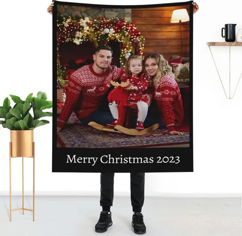 Manta personalizada con texto, fotos, manta personalizada para cumpleaños de adultos y niños, boda, Navidad, Halloween, Día del Padre, Día de la