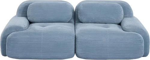 Miniatura 12 de Sofá modular sin hueso comprimido de espuma viscoelástica de 117 pulgadas, sofás seccionales grandes de 3 plazas para sala de estar, sofá modular