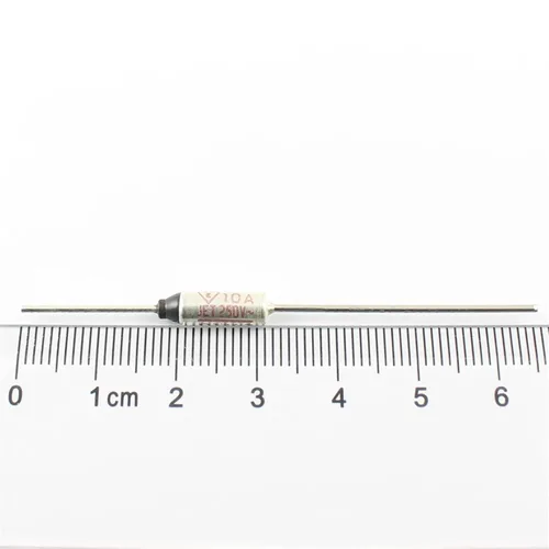 Miniatura 2 de Fusible Térmico SFH124E 128C 128 Celsius Grado TF Cutoff 10A 250V SF Temperatura Axial Lead Links