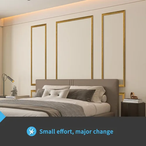 Miniatura 3 de Art3d - Juego de 6 molduras precortadas para pared, paneles de revestimiento para montar, para interior, sala de estar, dormitorio, se instalan