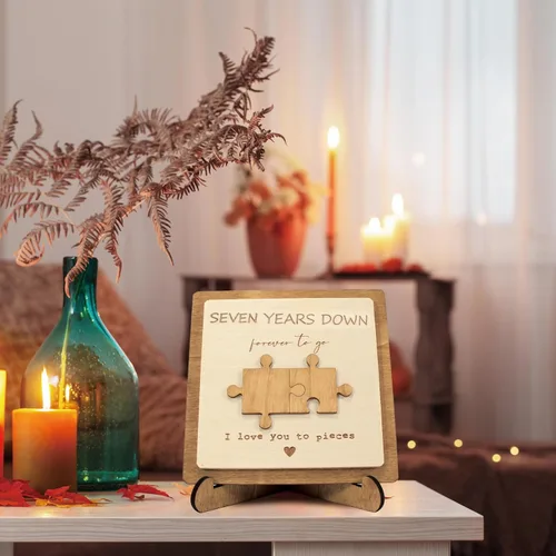 Miniatura 6 de MAMAGIFTREE Regalo único de 7 años de aniversario para ella, él, novio, novia, marido, esposa – Letrero romántico de 7 aniversario para parejas de 7