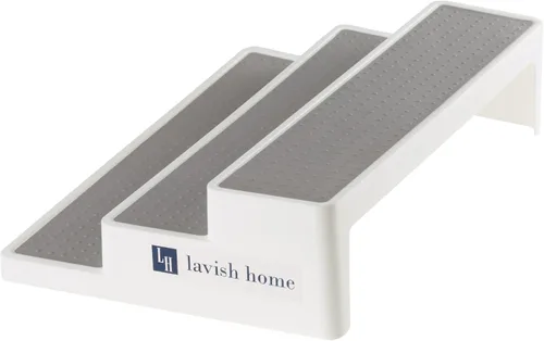 Miniatura 3 de Lavish Home Estante de 3 niveles para especias - Armario de cocina, encimera y despensa especias y organizador de condimentos