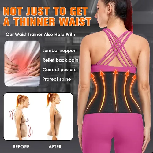 Miniatura 4 de YADIFEN Waist Trainer for Women,Zipper Corset Body Shaper for Tummy Control Neoprene Cincher Sweat Sauna Vest Tank Top