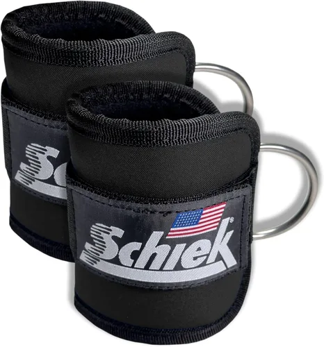 Schiek Sports 1707 Tobilleras - Ideal para golpes de glúteos y entrenamientos de máquina de cable, duraderos y construidos para durar