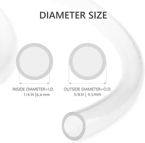 Miniatura 4 de Eastrans - Tubo de vinilo transparente de 25 pies 1/4” de diámetro interior x 3/8” de diámetro exterior, manguera de cloruro de polivinilo