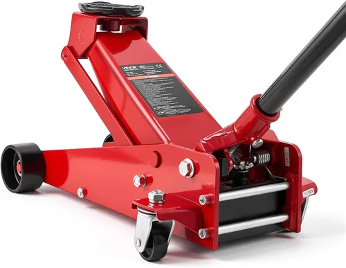 Miniatura 10 de VEVOR Gato de piso de perfil bajo de 3 toneladas para vehículos todo terreno, gato de carreras de acero resistente con bomba de elevación rápida