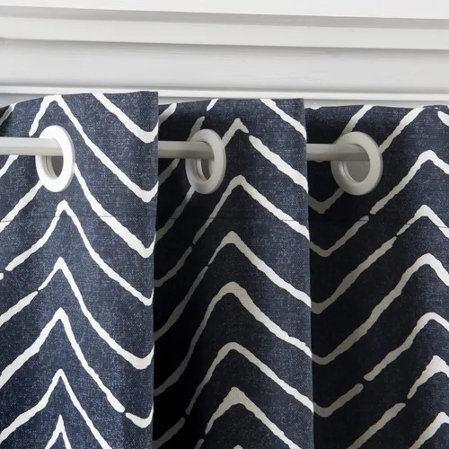 Miniatura 6 de Cortina con arandelas 1 pulgada, diámetro del plástico interior 8/Pkg Blanco