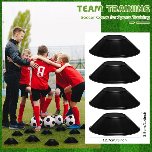 Miniatura 2 de 12 piezas mini conos de fútbol para deporte agilidad disco conos de fútbol entrenamiento para ejercicios de agilidad deportes fútbol fútbol