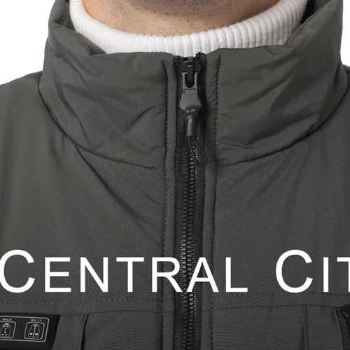 Miniatura 6 de Chaleco térmico ligero para hombre con bolsillo, control de doble interruptor, 11 zonas de calefacción, abrigo térmico