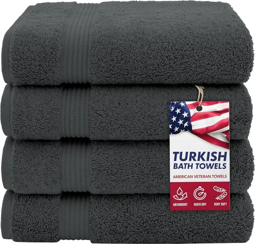 Miniatura 71 de Toalla American Veteran, Juego de Toallas de Mano para Baño de 4, 100% Conjunto de Toallas de Mano Turcas de Algodón, Toallas de Mano Suave