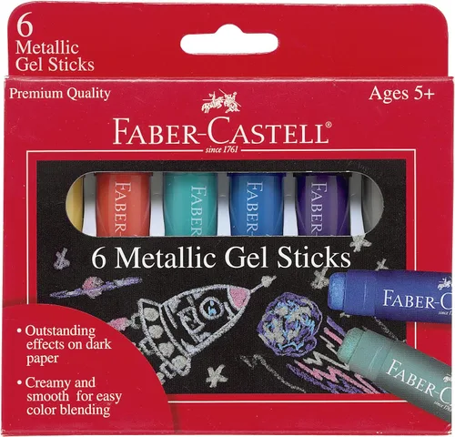 Faber-Castell Palitos de gel metálicos de 6 unidades