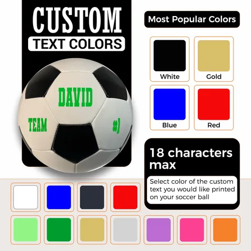 Miniatura 3 de Balón de fútbol personalizado con nombre o texto, tamaños 3, 4 o 5, regalos de fútbol personalizados de estilo clásico para hijo, hija, niño o niña