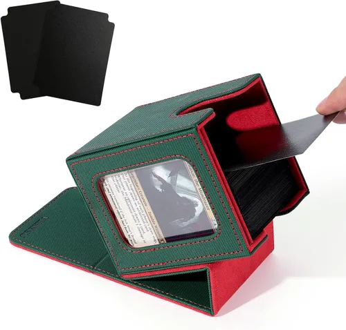 Miniatura 23 de Venssu MTG Caja de Mazos para Exhibición Commander, Caja de Mazos de Cartas que Cabe 100 Cartas con Doble Funda, Caja de Almacenamiento de Cartas