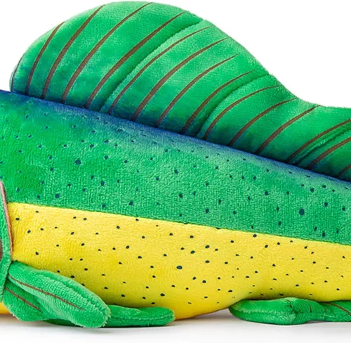 Miniatura 4 de lilizzoumax - Peluche de pez fantasma Saury, juguete de peluche Mahi Mahi, juguete de pez dorado, almohada de pez, para niños, 17.7 pulgadas, verde