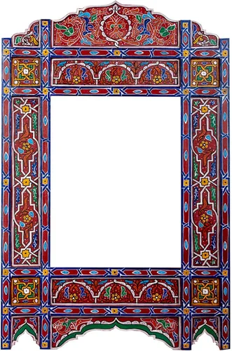 Miniatura 9 de Marco de espejo marroquí, espejo de granja, espejo de arco, espejo de madera grande, marco de espejo de baño rústico, pared colgante rectangular