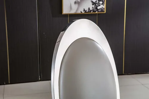 Miniatura 8 de Juego de 6 sillas de comedor modernas tapizadas de cuero con patas de acero inoxidable plateadas, sillas de cocina contemporáneas sin brazos