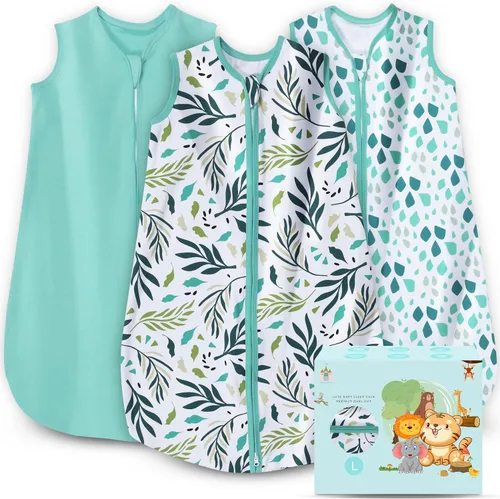 Miniatura 20 de Cute Castle Saco de dormir para bebé de 0 a 6 meses, ligero, 100% algodón, cremallera de 2 vías, TOG 0.5, manta de vestir para bebés, ropa de dormir