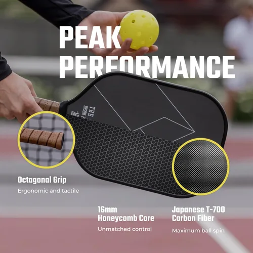 Miniatura 3 de Bison Paddles: Thermoformed Carbon Fiber Pickleball Paddle - Professional Grade Construction for Maximum Spin and Power Paddle Tuning Kit Included