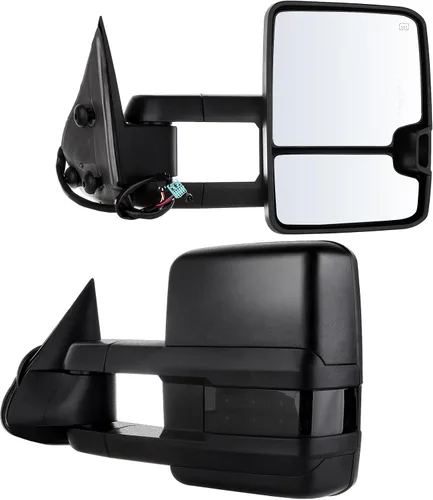 Miniatura 17 de ECCPP Juego de espejos de remolque, reemplazo en pareja, compatible con Chevy Silverado 1500 2500 HD 3500 Suburban 1500 2500 Tahoe para GMC Sierra