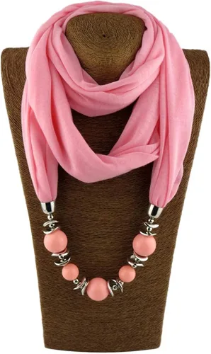 Miniatura 5 de W-FIGHT - Collar para mujer, diseño de bufanda, color sólido