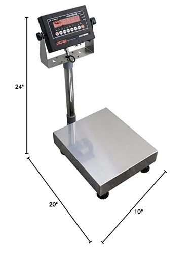 Miniatura 2 de Optima Scale - Báscula de banco de 20 pulgadas de largo x 16 pulgadas de ancho, tapa de 400 libras, incrementos de pantalla de 0.05 libras