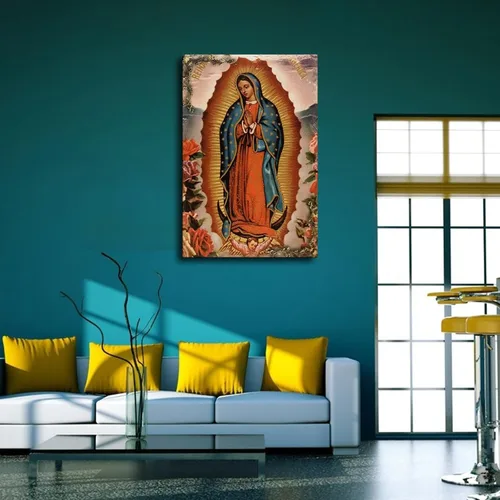 Miniatura 4 de ULLiaN Póster de la Virgen María Ángel de Guadalupe para decoración del hogar, póster de lienzo impreso para pared (12 x 18 pulgadas, sin marco)
