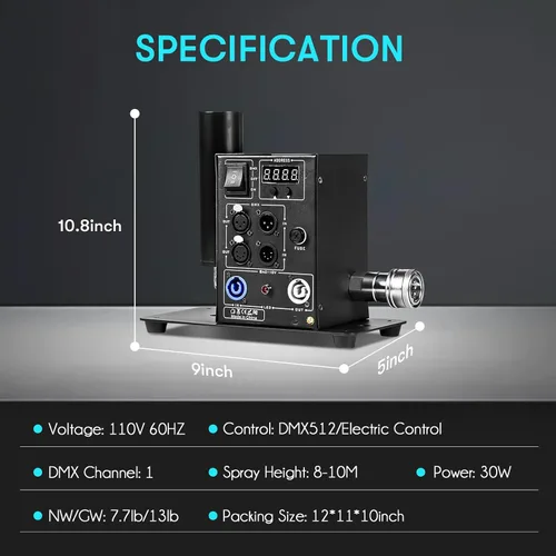 Miniatura 6 de Máquina de chorro de CO2 digital DMX CO2 Máquina de niebla Máquina de efecto de etapa de control DMX para espectáculo de eventos de DJ de escenario