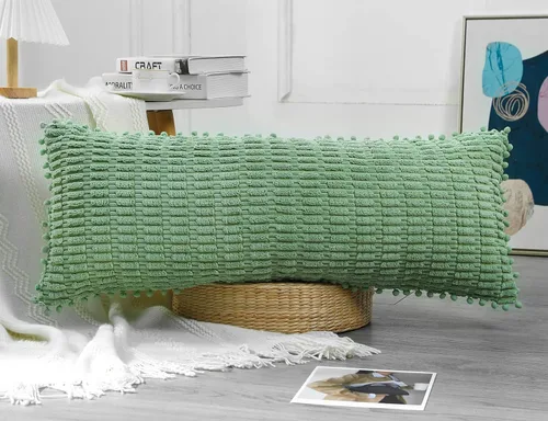 Miniatura 2 de PANOD Funda de almohada lumbar extra larga de 12 x 36 pulgadas, estilo bohemio, súper suave y afelpada, moderna, decorativa, funda de almohada