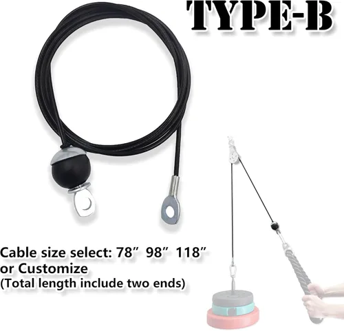 Miniatura 7 de J Bryant Fitness Cable de Repuesto para Gimnasio Polea de Fitness Gruesa de 5mm Cuerda de Alambre de Acero Resistente para Gimnasio en Casa
