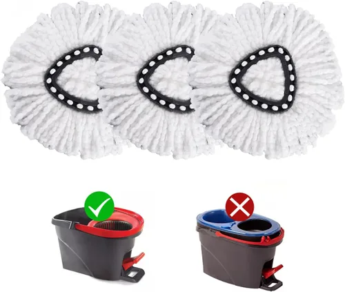 Miniatura 17 de Matthew Cleaning - Juego de 3 cabezales de repuesto de microfibra azul compatible con EasyWring Spin Mop Reemplazar la cabeza EasyWring de alta