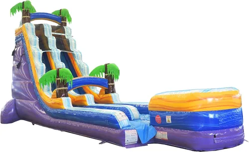 Miniatura 31 de TentandTable Tobogán acuático inflable para niños y adultos, diversión acuática gigante de grado comercial, incluye soplador de aire eléctrico, 35